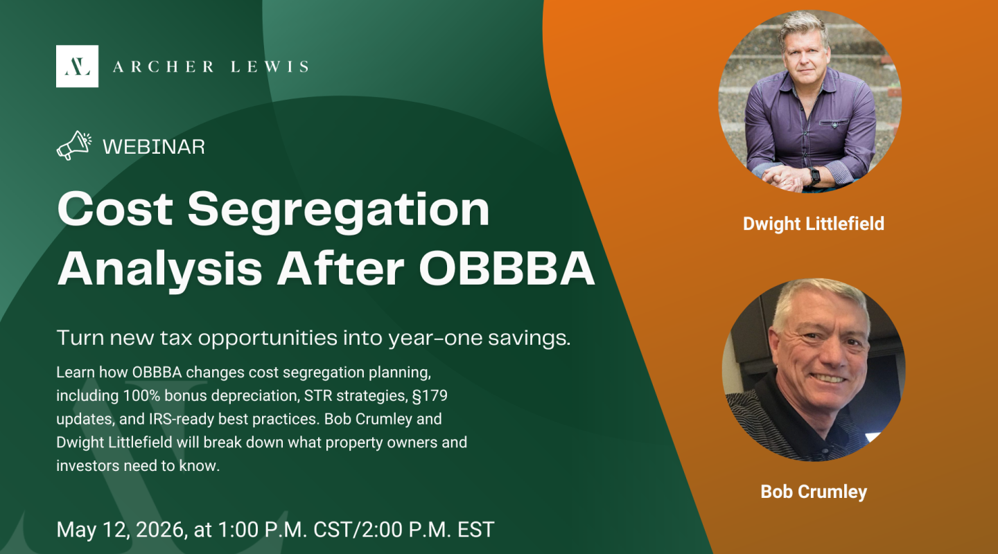 Cost Segregation Analysis After OBBBA